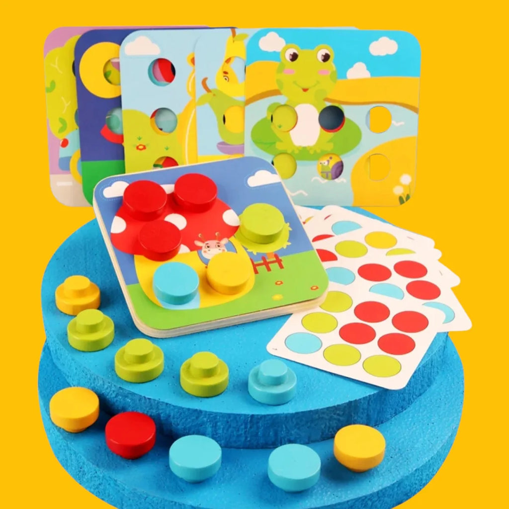 Big Peg Drvene baby mozaik puzzle Malci znalci