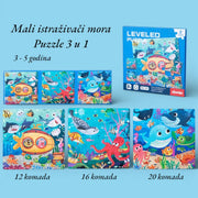 LEVELED Magnetne puzzle 3u1