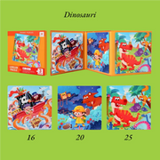 LEVELED Magnetne Puzzle 3 u 1 - Dinosauri 2