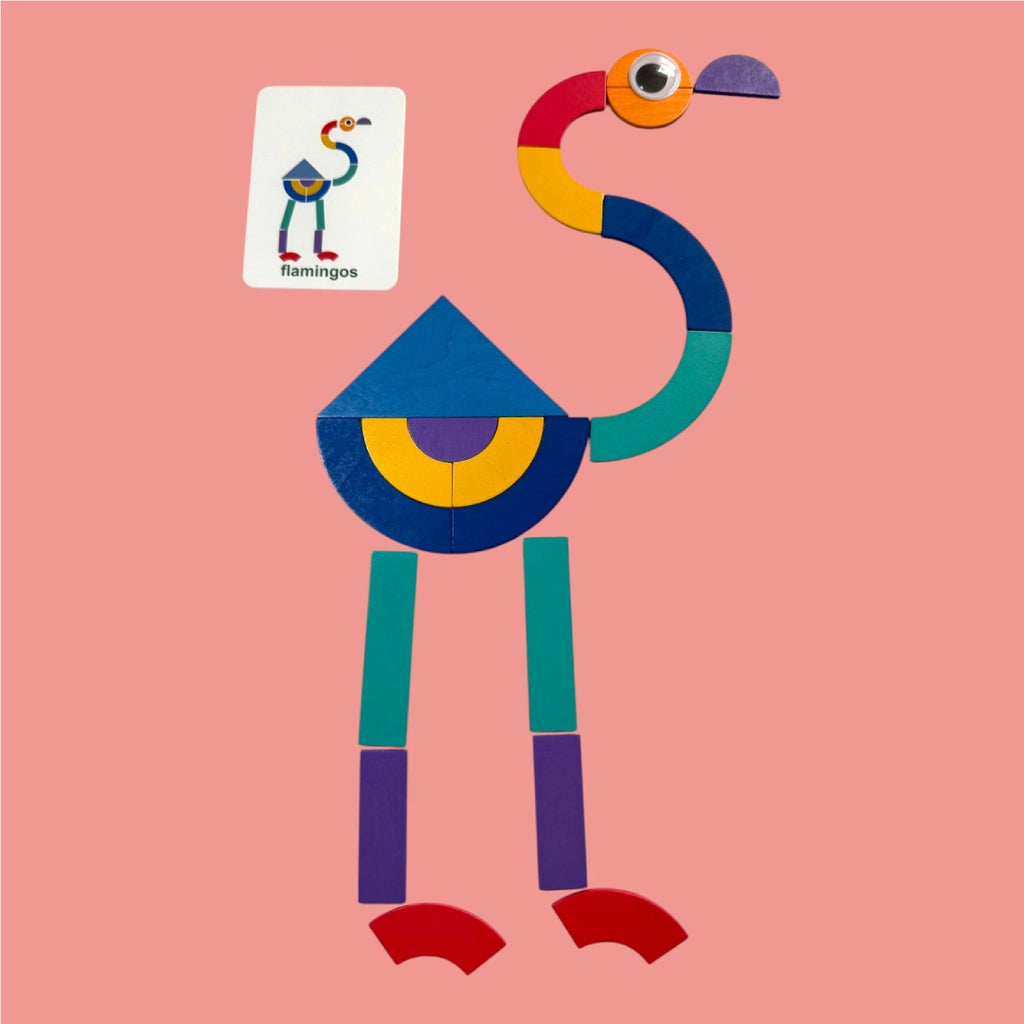 Montessori Tangram slagalica bijela 3 Malci znalci