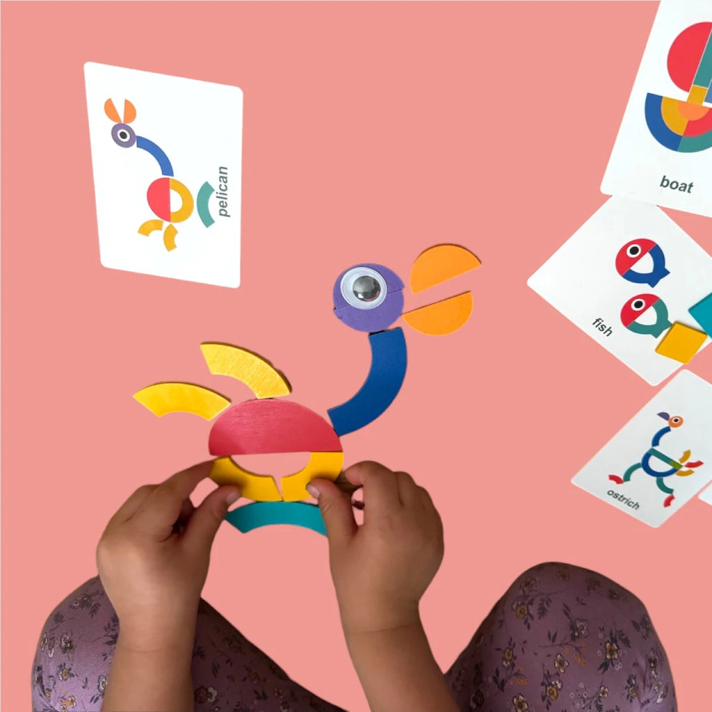 Montessori Tangram slagalica žuta Malci znalci