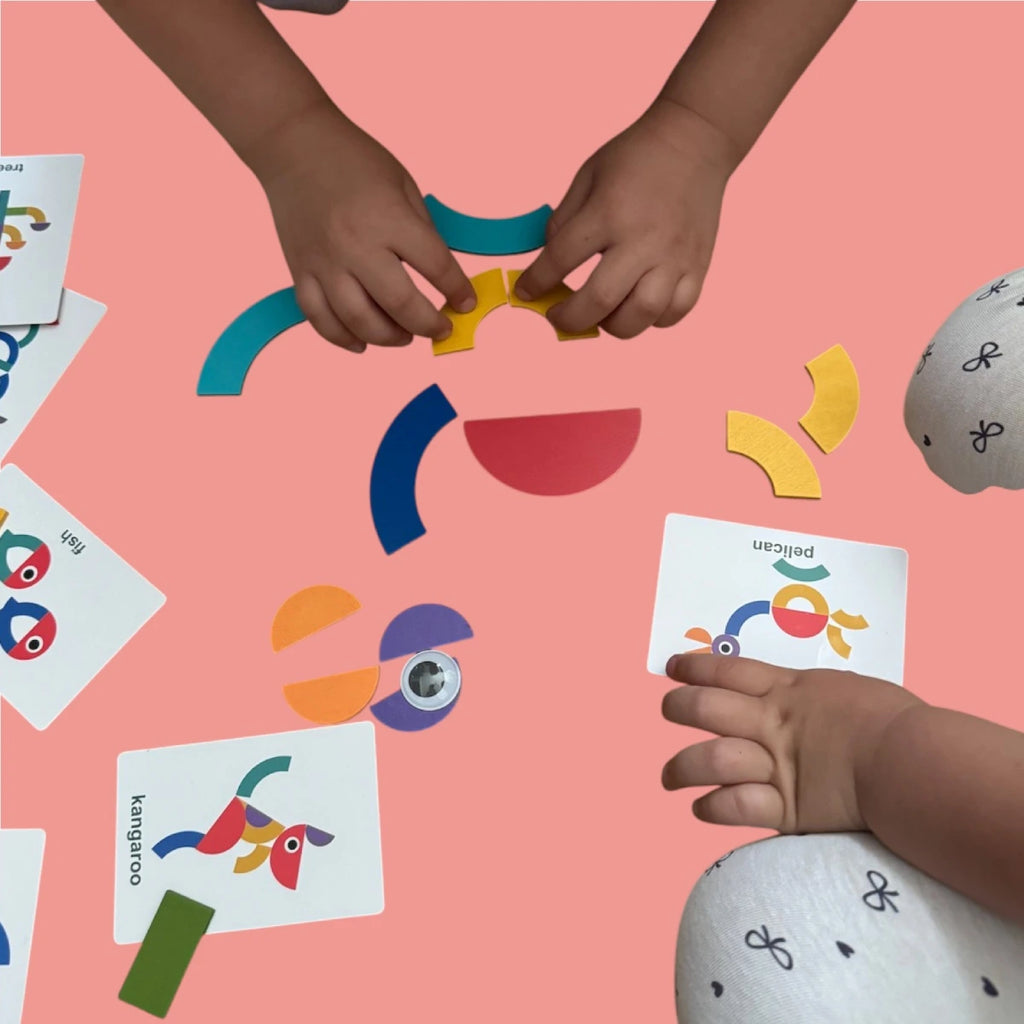 Montessori Tangram slagalica zuta puzzle za djecu