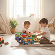 Montessori senzorna edukativna igračka drvena ploča - Gusjenica